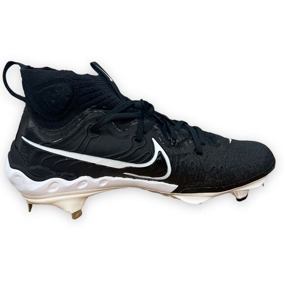 Nike Baseball Cleats Men's 10 Black White Metal Alpha Huarache NXT DJ6517-001 - Picture 8 of 10